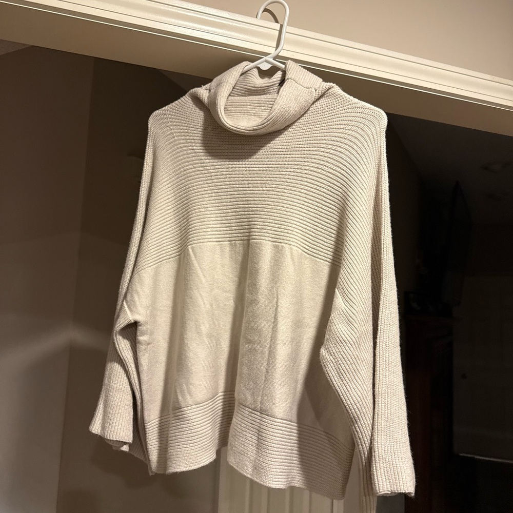 Elegant Beige Turtleneck Sweater